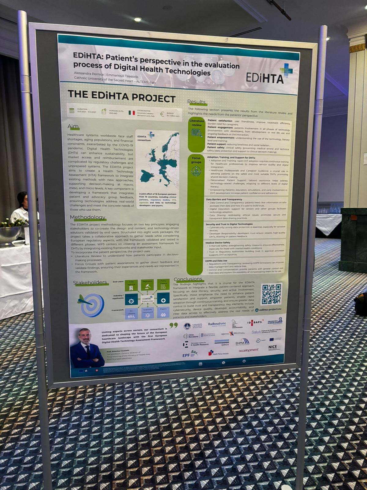 The EDiHTA poster on patient’s perspective in the evaluation process of DHTs