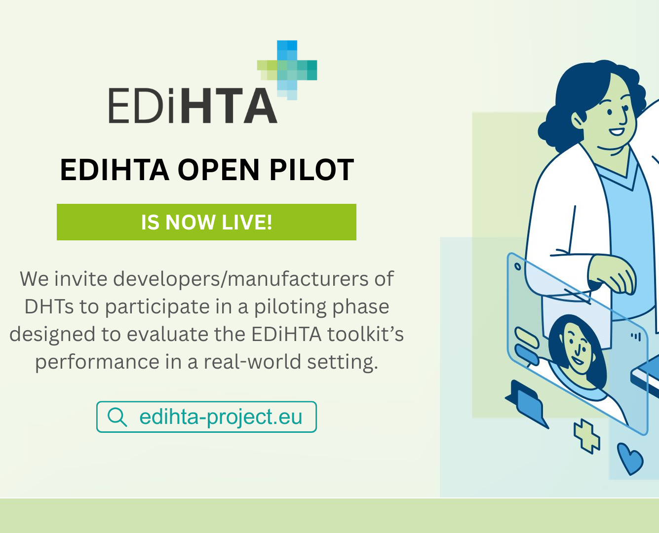 Open Pilot Call for DHT Developers/Manufacturers is Now Live